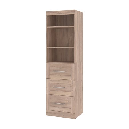 BESTAR Pur 25W Storage Unit with 3 Drawers in rustic brown 26871-000009